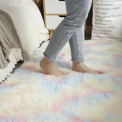 Pink Kids Carpet For Girls Bedroom Decoration Nordic large Living Room's Rugs Fluffy Hall Carpets Soft Plush Nursery Play Mats