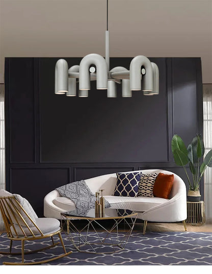 Cirkus scandinavian pendant light LED U-shaped tube chandelier Simple creative lamp Living Room Decoration restaurant lights