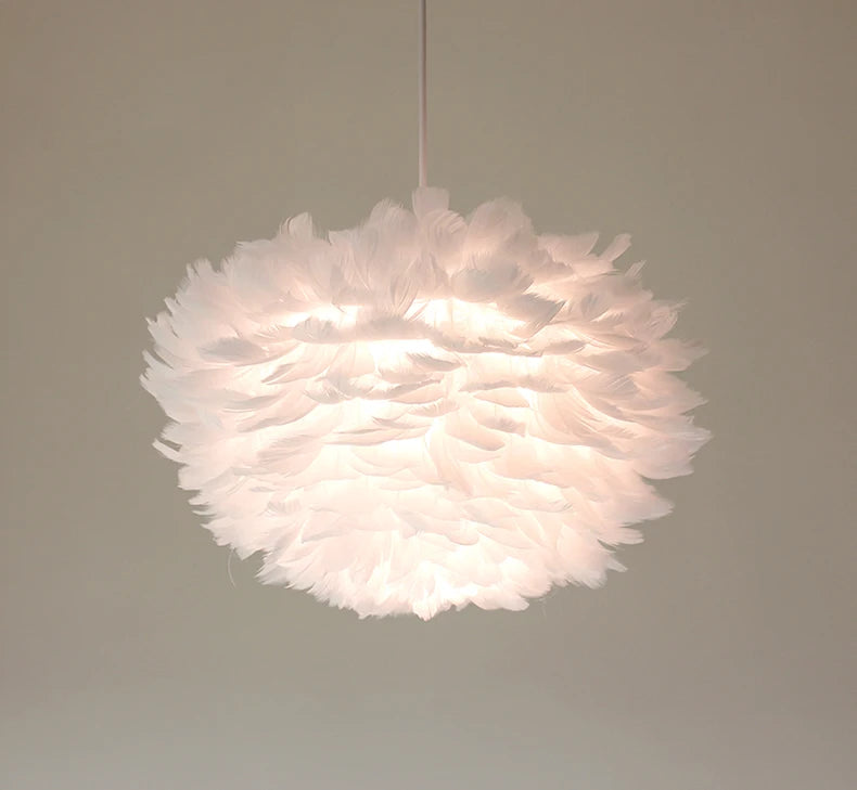 Feather Chandelier Modern Large Goose Feather Living Room Bedroom Feather Chandelier Warm and Fashionable Clothing Store Chandel