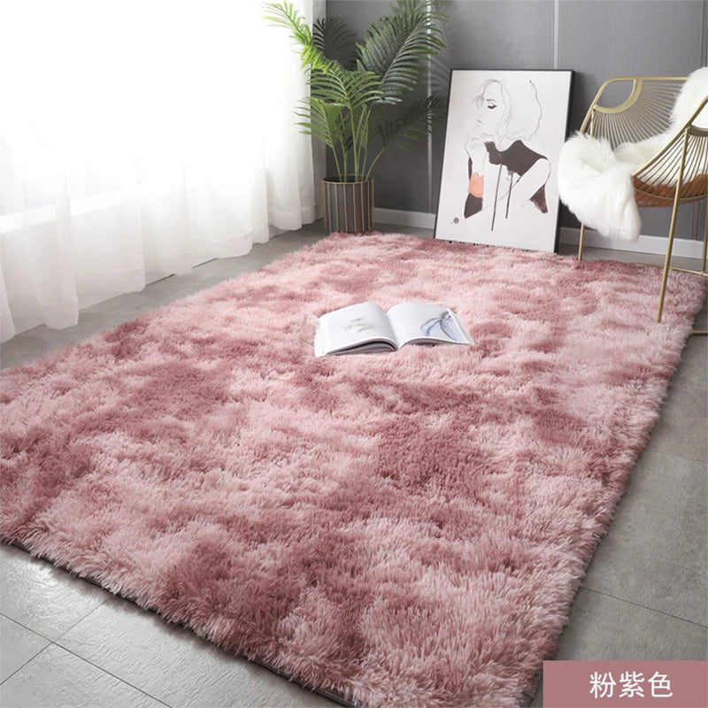 Carpets For Living Room Modern Sofas Grey Fluffy Carpet Bedroom Decoration Anti-slip Furry Large Rug Washable Floor Covering Mat