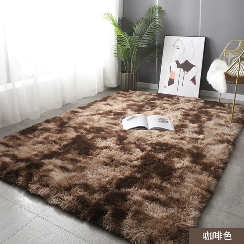 Carpets For Living Room Modern Sofas Grey Fluffy Carpet Bedroom Decoration Anti-slip Furry Large Rug Washable Floor Covering Mat