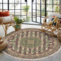 Vintage Round Carpet for Living Room Hand Woven Bedroom Rugs Cotton Linen Tassel Anti Slip Prayer Floor Mat Boho Mandala Carpet