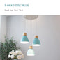 Nordic Macaron Chandeliers E27 Creative Wooden Bedside Lights For Bedroom Study Cafe Bar Restaurant Decor 3 Heads Pendant Lamps