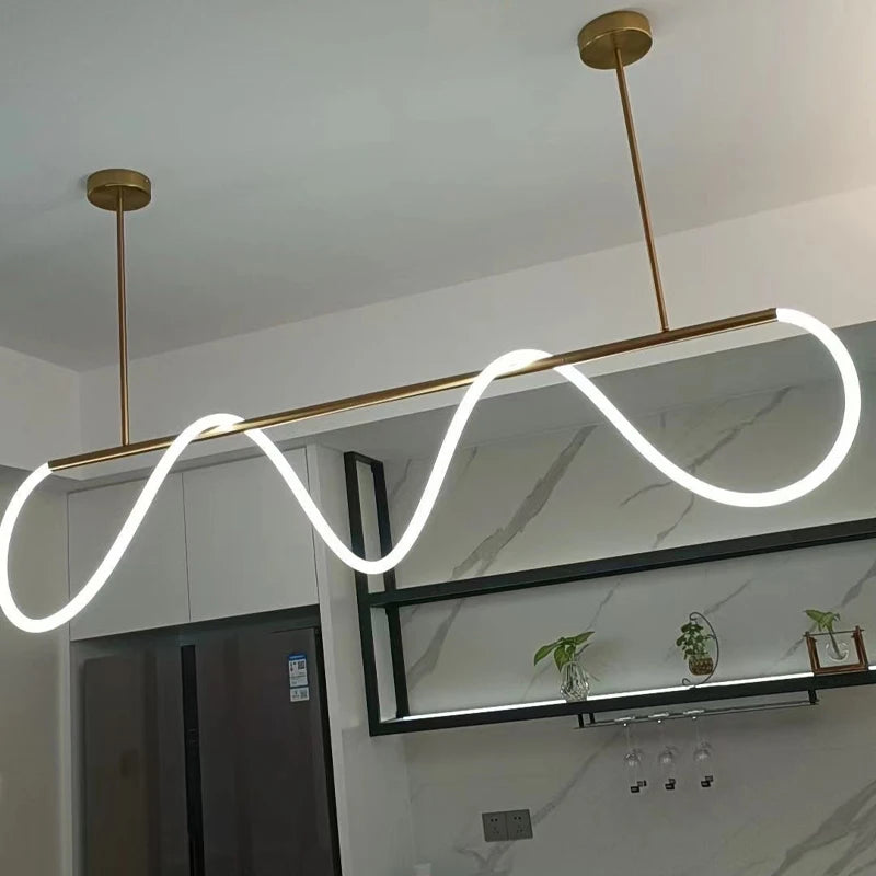Post-Modern Restaurant Notes Long Hose Lamp Creative Bar Cafe Shop Art Front Desk Designer Chandeliers