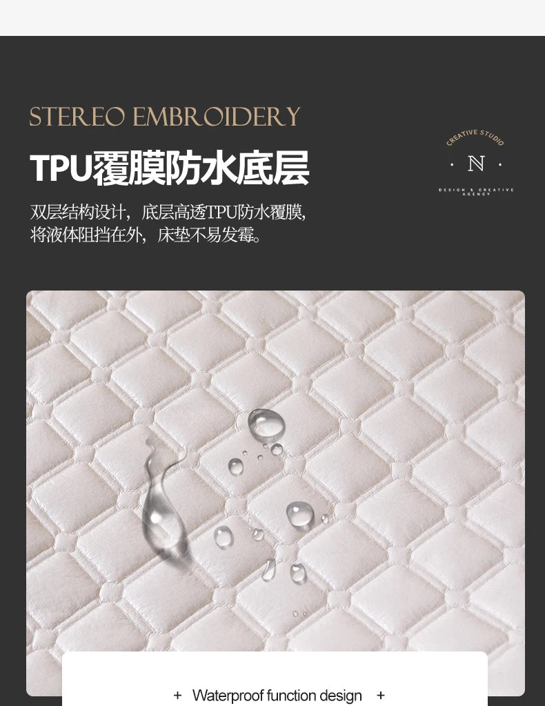 6-Sides Fully Enclosed Mattress Cover Waterproof Mattress Protector High Quality Bed Cover With Zipper Dust-Proof Fitted Sheet