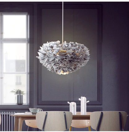 Feather Chandelier Modern Large Goose Feather Living Room Bedroom Feather Chandelier Warm and Fashionable Clothing Store Chandel