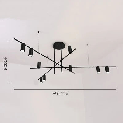 Scandinavian Post-modern wrought iron chandelier LED Creative Designer Tribes Chandelier Dining Room Coffee suspension luminaire