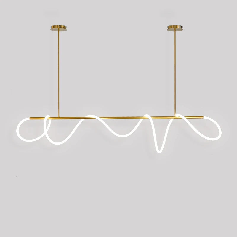 Post-Modern Restaurant Notes Long Hose Lamp Creative Bar Cafe Shop Art Front Desk Designer Chandeliers