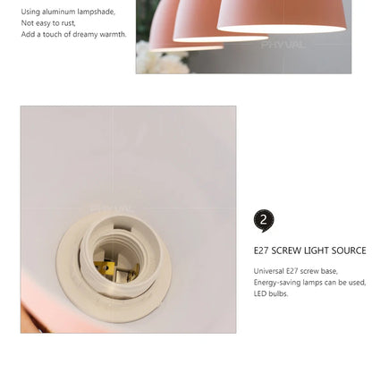 Nordic Macaron Chandeliers E27 Creative Wooden Bedside Lights For Bedroom Study Cafe Bar Restaurant Decor 3 Heads Pendant Lamps