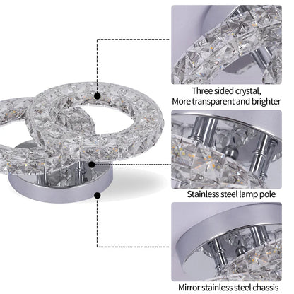 K9 Crystal Led Ceiling Light Living Room Decoration Modern Chandelier Indoor Lighting Fixtures Bedroom Home Decor Ceiling Lamps