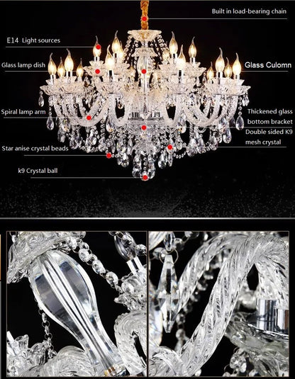 Luxury New K9 Modern Crystal Lustres De Cristal Lamps Chandeliers AC110V/220V Home Decoration Lighting Fixture for Living Room
