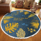 Vintage Round Carpet for Living Room Hand Woven Bedroom Rugs Cotton Linen Tassel Anti Slip Prayer Floor Mat Boho Mandala Carpet