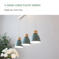 Nordic Macaron Chandeliers E27 Creative Wooden Bedside Lights For Bedroom Study Cafe Bar Restaurant Decor 3 Heads Pendant Lamps