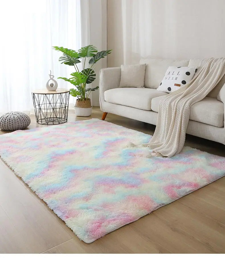 Pink Kids Carpet For Girls Bedroom Decoration Nordic large Living Room's Rugs Fluffy Hall Carpets Soft Plush Nursery Play Mats