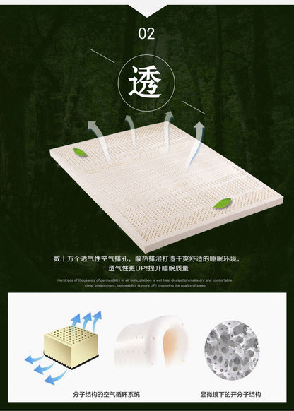 UVR High Grade Thicken High Density Natural Latex Mattress Bedroom Hotel Tatami Pad Bed Single Double Breathable Floor Mat