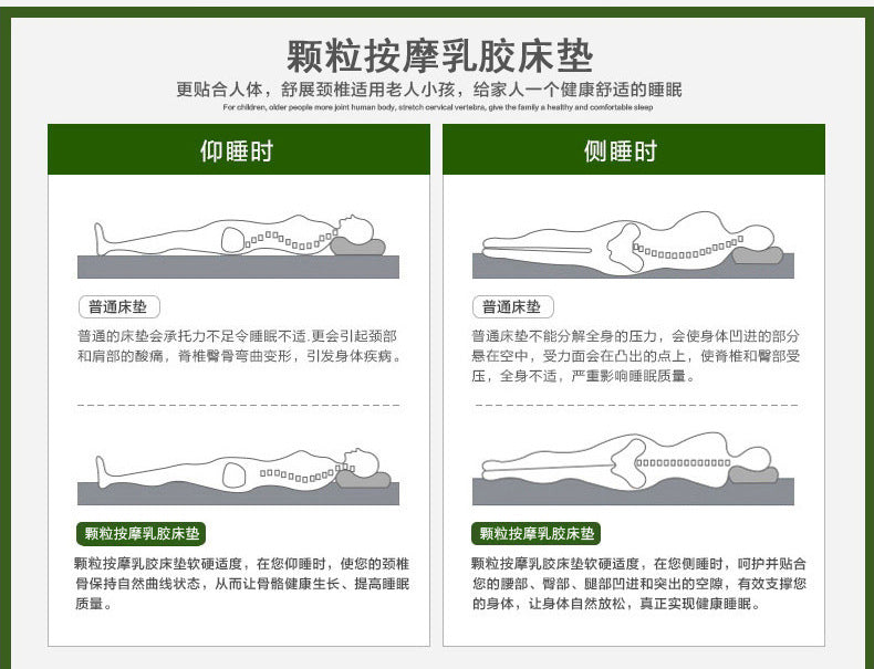 UVR High Grade Thicken High Density Natural Latex Mattress Bedroom Hotel Tatami Pad Bed Single Double Breathable Floor Mat