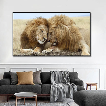 Large Size Lion Leopard Animals Posters African Elephant Tiger Wall Picture Canvas Painting One Piece Home Decoration No Frame
