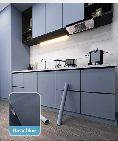 Modern Self-Adhesive Waterproof Wall Stickers, Vinyl Film, Contact Paper, Monochromatic, Cabinet, Home Decor, Kitchen
