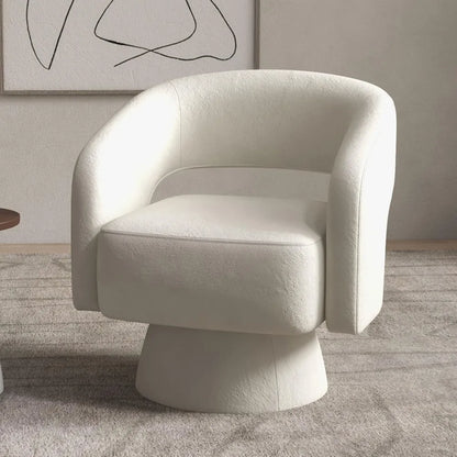 Swivel Barrel Chair, Set of 2 Velvet Accent Armchair 360 Degree Swivel Club Chair for Living Room Bedroom Reception Room, Beige