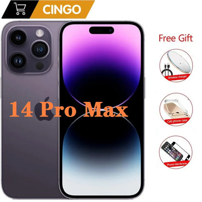 iPhone 14 Pro Max Dual eSIM  1SIM+ 1eSIM 128/256GB  ROM 6GB RAM 6.7" Genuine Retina OLED Face ID NFC A16 cell phone