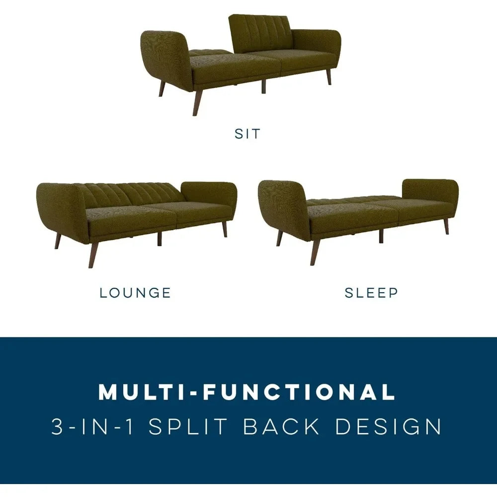 Living room Sofa,Futon Couch 34.5"Dx81.5"Wx31.5"H with Adjustable Backrest Convertible Futon Sofa Bed Suitable for living room