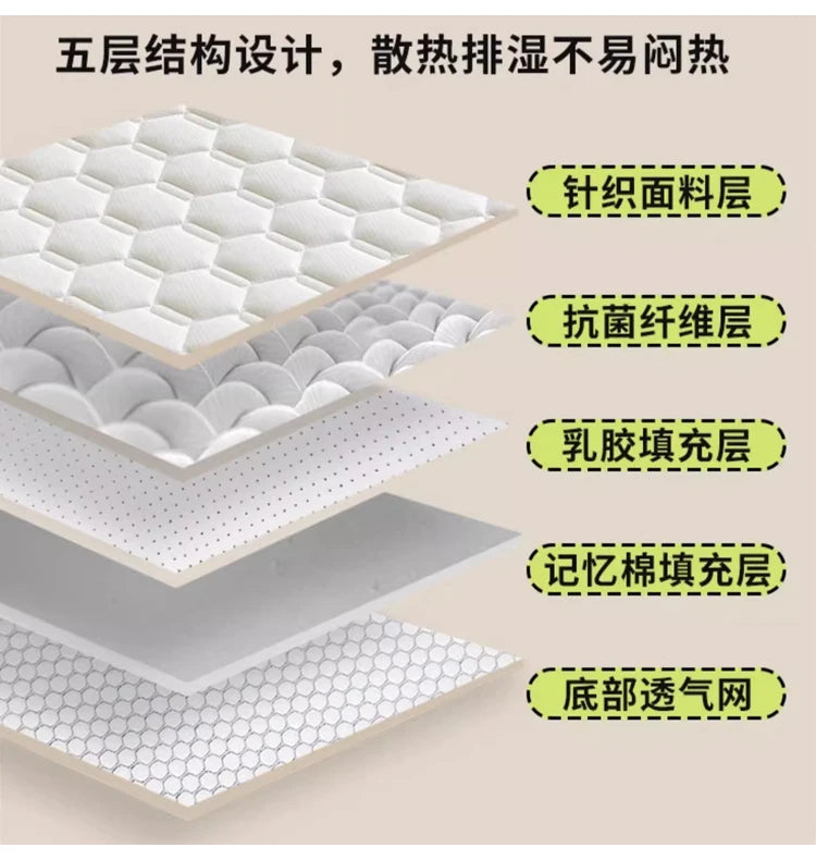 Thai latex filling Mattress Floor mat Foldable Slow rebound Tatami Cushion Cover Bedspreads 5/8cm thickness King Twin Queen Size