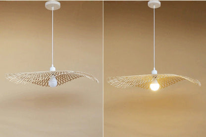 Bamboo Lantern Bamboo Woven Chandelier Chinese Restaurant Tea Room Chandelier Japanese Restaurant Straw Hat Rattan Woven Chandel