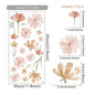 Boho Flowers Wall Stickers Watercolor Bedroom Living Room Home Decor Art Eco-frienly Removable Decals PVC Murals