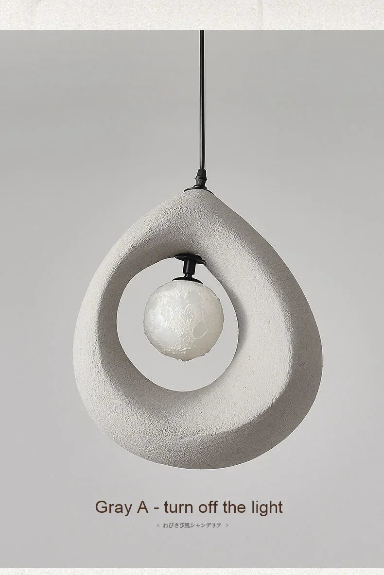 Japanese Wabi Sabi Pendant Lights Minimalist Bedroom Kitchen Island G9 LED Chandeliers Home Decor Living Room Hanging Lamps