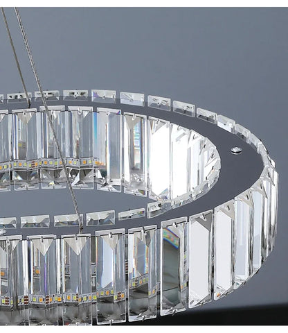 2024 Led Luxury Crystal Ceiling Pendant Lamp Living Room Bedroom Hanging Chandelier Bar Dining Table Light for Room Decor Lustre
