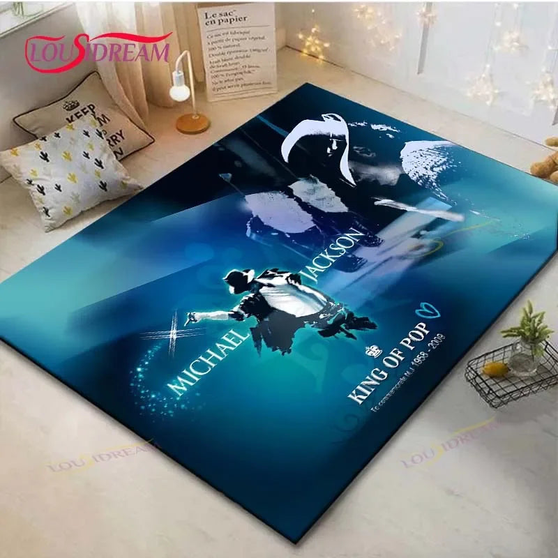 Fashion M-Michael-Jackson Printed  Carpets Living Room Anti-Skid Area Rug Kids Bedroom Mats Yoga Mat Large Carpet Decor