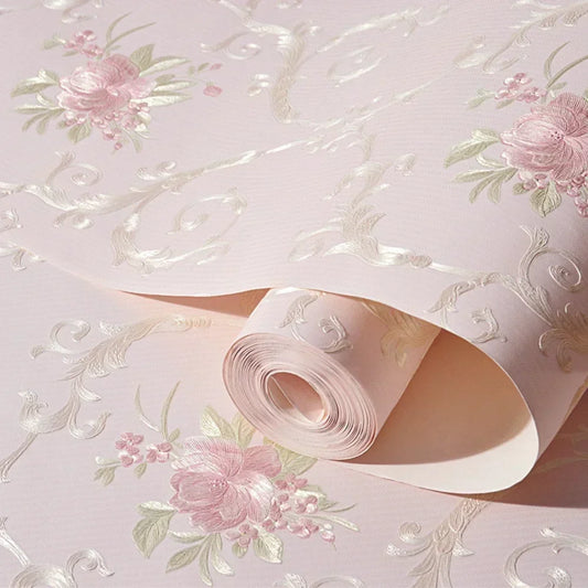 Floral Wallpaper Self-adhesive Warm Girl Bedroom 3d Thickening Wall Decoration Stickers Living Room Restaurant Sofa Background