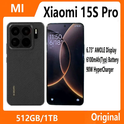 New Xiaomi 15S Pro Smartphone CN Version 6.73" 2K AMOLED Display Xuanjie®O1 flagship processor 6100mAh 90W Hyper Charge 50MP