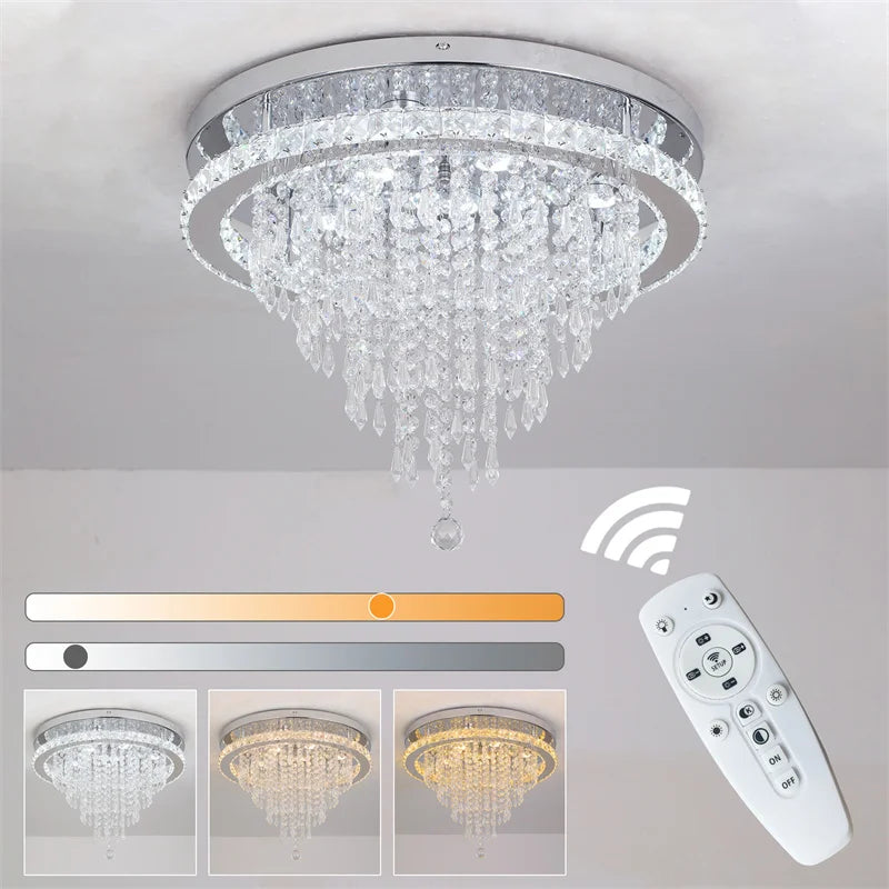 Modern Dimmable For Bedroom Pendant Light With Remote Control Dining Room Fixtures Home Decor Hanging Chandelier Ceiling Lamp