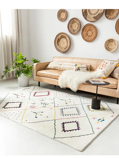 Carpet for Living Room Ethnic Style Large Area Fluffy Children Bedroom Rug Home Decoration Cloakroom Plush Mat ковер Tapete 러그