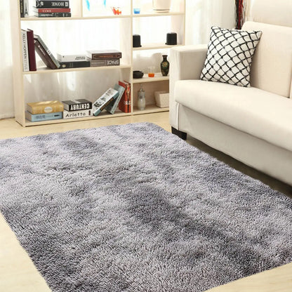 Ultra Soft Fluffy Area Rugs for Bedroom Shaggy Bedroom Carpet Plush Living Room Furry Floor Rugs Non-Slip Tie-Dyed Floor Carpet