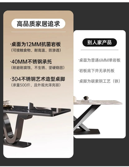 Kitchen Luxury Dining Table Modern Study Large Industrial Bar Living Room Home Furniture Mesas De Comedor Extended Garden JGY