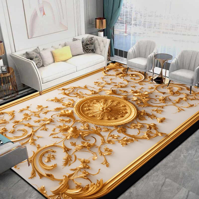European Style Flower Carpet for Living Room Home Luxury Large Area Soft Rug for Bedroom Decor Non-slip Floor Mat Ковер Tapis