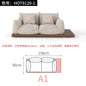 Japanese-style log wabi-sabi wind platform bread fabric sofa living room minimalist creative furniture