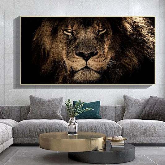 Large Size Lion Leopard Animals Posters African Elephant Tiger Wall Picture Canvas Painting One Piece Home Decoration No Frame