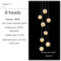 Modern Led Chandelier Glass Ball Dimmable for Staircase Living Room Pendant Lamps Home Decor Lighting Suspension Design Lusters