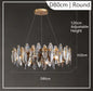 Modern Grey Clear Crystal Chandelier Light Luxury LED Lamp Fixture For Living Dining Room Winfordo Lighting