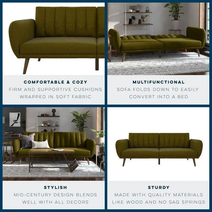 Living room Sofa,Futon Couch 34.5"Dx81.5"Wx31.5"H with Adjustable Backrest Convertible Futon Sofa Bed Suitable for living room