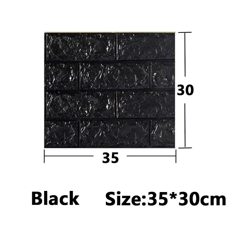 1-30Pcs 35cmx30 3D Wall Panels Stickers Wallpaper DIY Waterproof for Living Room Bedroom Kitchen Background Decoration
