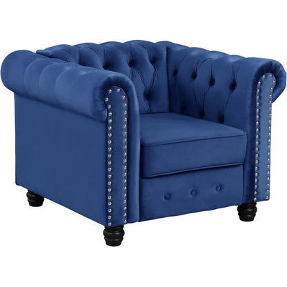 Chair for Living Room,Velvet No Sagging, Living 24'' Comfy Seat Depth, Accent Tool-Free Assemble