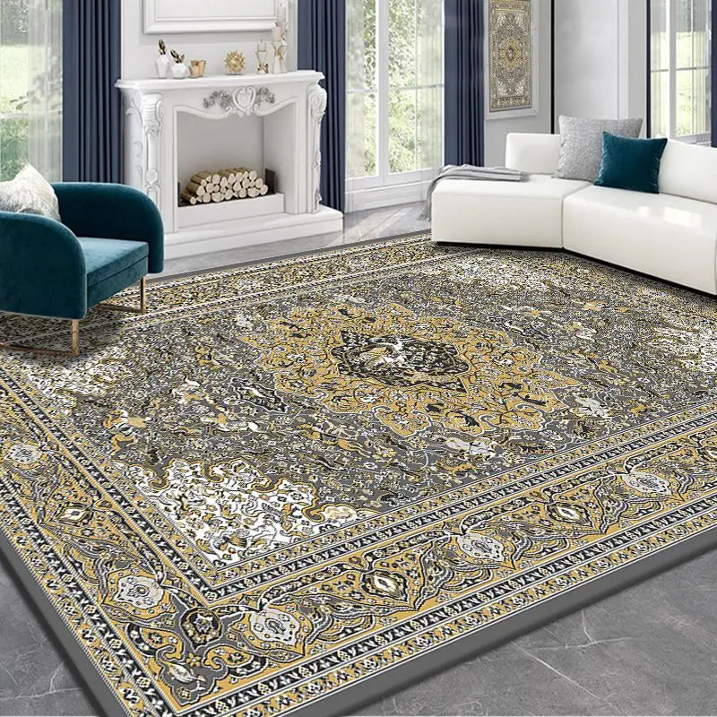 Persian Style Carpet for Living Room Home Decoration Retro Lounge Rug Soft Bedroom Carpet Non-slip Bedside Mats Washable 200x300