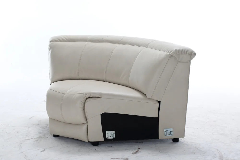 Italian Leather Furniture Set Living Room Electric Motion Sectional Power Recliner Sofa