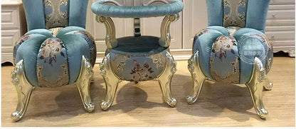 European-Style Leisure Chair Coffee Table Three-Piece Living Room Sofa Couch Balcony Table and Chair Living Room