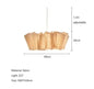 Handmade fabric LED chandelier Japanese retro study bar homestay living room fabric lighting