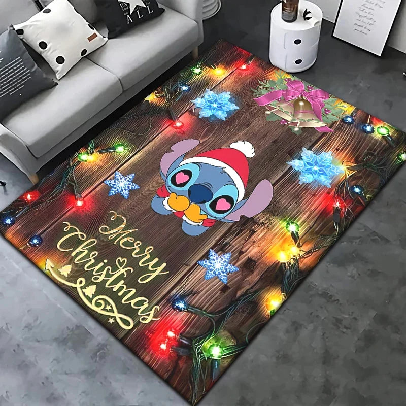 Stitch Cartoon Carpet Rug for Living Room Bedroom Decoration Picnic Camp Kitchen Carpet Crawling Carpet Decoration